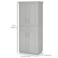 thumbnail image 3 of HOMCOM Modern Kitchen Pantry with Shelves, Grey, 3 of 10