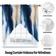 thumbnail image 3 of Abstract Graffiti Swag Curtain Valance for Windows, Beige Blue Geometric Street Art Window Treatments Short Swag Topper for Kitchen Windows Bathroom Bedroom, 28"x36", 3 of 8
