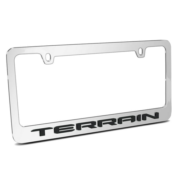 iPick Image for GMC Terrain in 3D Mirror Chrome Metal License Plate Frame, Official Licensed