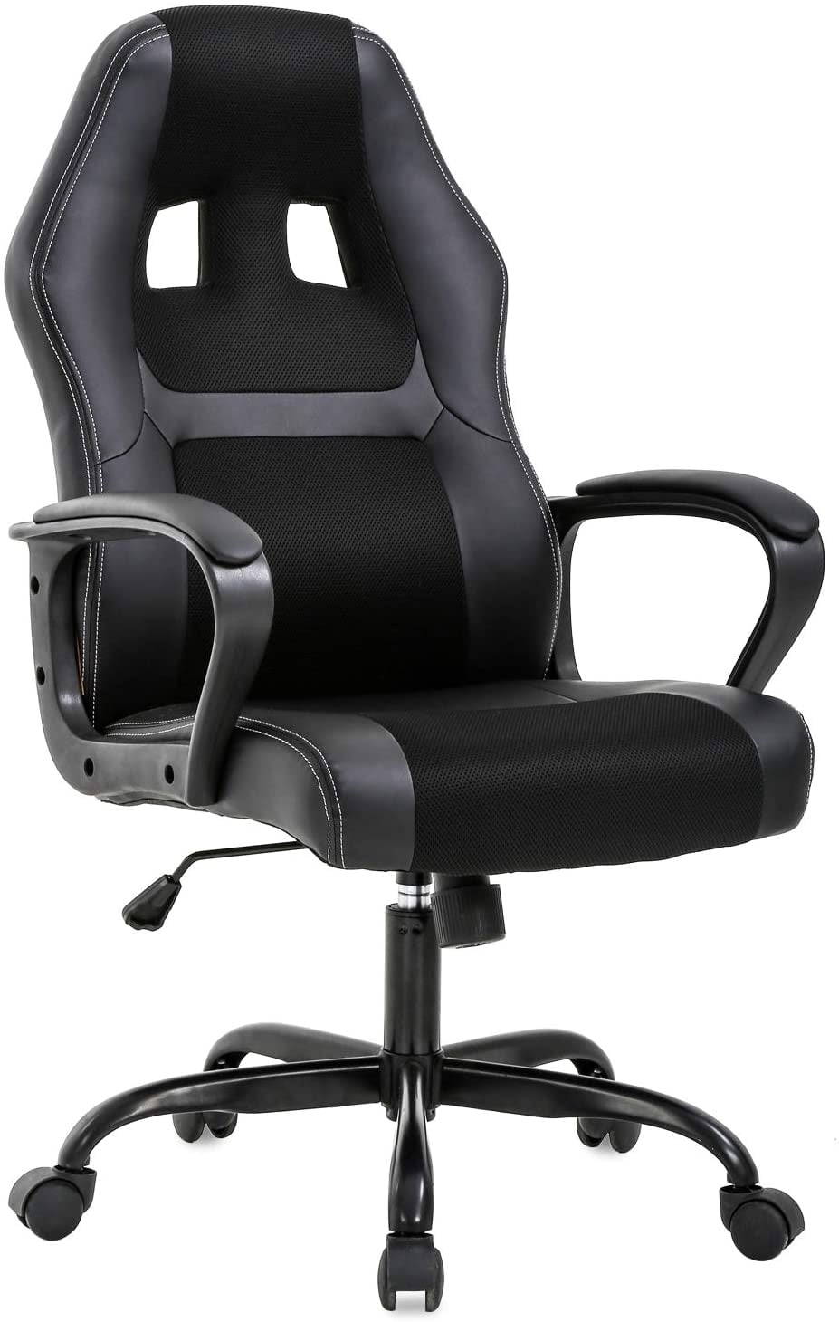 Enshey Gaming Chair Headrest and Lumbar Support PU Leather High Back Gamer Chairs Racing Style Office Desk Chair Ergonomic Computer Chair with Height Adjustment 