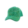 thumbnail image 1 of Top Headwear Pearl Rhinestone Bling Baseball Cap - Green, 1 of 2