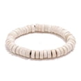 thumbnail image 1 of Nvzi Pulsera elástica de cuentas de madera para hombre - Beige, 1 of 4