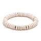 thumbnail image 1 of Nvzi Pulsera elástica de cuentas de madera para hombre - Beige, 1 of 4