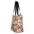 thumbnail image 4 of Easygdp Colorful Seashells Stylish Canvas Handbag Shoulder Tote Bag, Shopping Bag with Zip, Suitable for Buying Groceries, Office, Fitness, 4 of 9