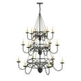 thumbnail image 3 of Meyda 155776 48 in. Polonella 18 Light Three Tier Chandelier, Antique Iron Gate, 3 of 5