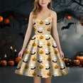 thumbnail image 2 of MUXiin Halloween Dresses For Girls,Girls Halloween Print Party Dress Sleeveless A Line With Back Elastic Zipper For Festive Occasions Age 5 14 5-6 Years, 2 of 5