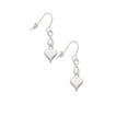 thumbnail image 3 of Delight Jewelry Silvertone Small Long White Heart Silver tone Infinity French Earrings, 3 of 4