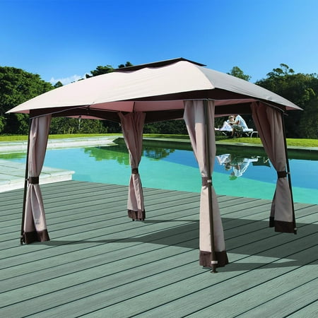 Patioroma 12 X 10 Feet Fully Enclosed Patio Backyard Gazebo Outdoor Patioroma 12 X 10 Feet Fully Enclosed Patio