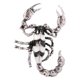 thumbnail image 1 of Broche de 1pc Broche de aceite Goteo Animal Escorpión Forma Aleación Decoración de Halloween para regalos (Plata, Blanco y Negro), 1 of 5