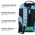 thumbnail image 4 of J World Unisex Sundance 20" Rolling Backpack With Laptop Sleeve For School And Travel, Pixel Checkers, 4 of 7