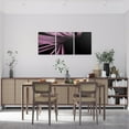 thumbnail image 4 of Erosebridal Contemporary Abstract Line Paintings Wall Decor Framed, Geometric Striped Wall Decorations for Living Room, Black Pink, 4 of 5