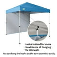 thumbnail image 4 of CROWN SHADES Canopy Tent, 8 x 8 Foot Portable Pop Up Outdoor Shelter with 1 Sidewall, Easy 1 Push Center Lock, UV Protection, and Carry Bag, Sky Blue, 4 of 6