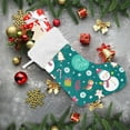 thumbnail image 6 of SKYSONIC Christmas Stocking Personalized Christmas Snowman Large Candy Stocking Hanging Gift Xmas Stockings Decoration 2 PCS for Family Holiday Party Ornaments Decor Fireplace, 6 of 7