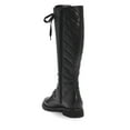 thumbnail image 4 of Vince Camuto Vicintia Black Lace Up Quilted Knee High Moto Combat Riding Boot (Black, 6), 4 of 6