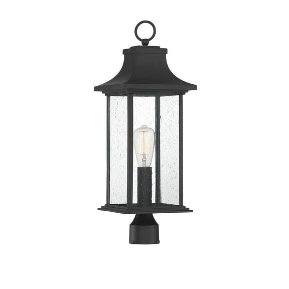 Hancock 1-Light Outdoor Post Lantern in Matte Black