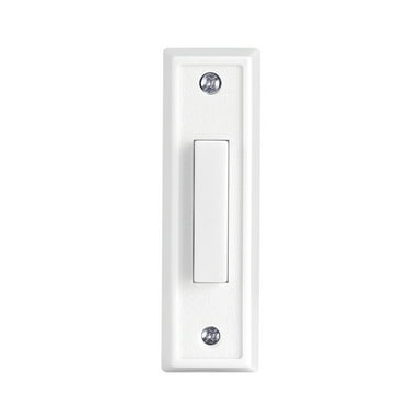 Heath Zenith Heath Zenith White Plastic Wired Lighted Push Doorbell Button