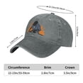 thumbnail image 5 of DouZhe Adjustable Washed Cotton Baseball Cap - Burning Orange Fire Deejay DJ Prints Vintage Dad Hat Unisex Sports Caps (Gray), 5 of 7