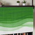 thumbnail image 5 of Ombre Green Waves Rod Pocket Curtain Valance, Abstract Art Gradient Modern Farmhouse Window Valance for Living Room, Bedroom, Kitchen 42"W x 12"L, 5 of 9