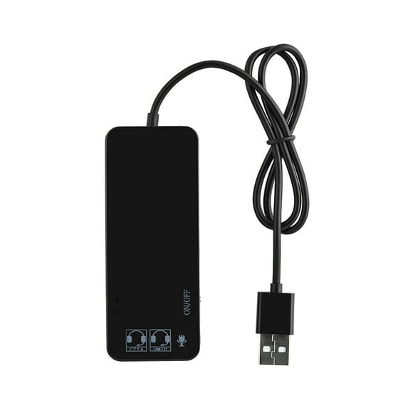 Hub Multipuerto NikouMX USB 2.0 Divisor de Micrófono para Auriculares Color Blanco Negro