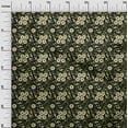 thumbnail image 2 of oneOone Silk Tabby Black Fabric Leaves & Floral Artistic Sewing Craft Projects Fabric Prints By Yard 42 Inch Wide, 2 of 4