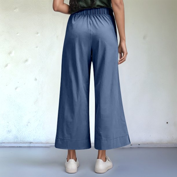 MKLEKYY Leggings deportivos para mujer, túnica informal para mujer, pantalones de yoga ligeros y transpirables de pierna ancha