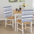 thumbnail image 5 of Navy Blue Geometric Chair Back Covers Set of 8, Modern Art Abstract Stretch Dining Chair Back Slipcovers Removable Seat Cover for Kitchen Restaurant Hotel Cafe, 5 of 9