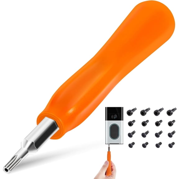 Screwdriver for Doorbell Screwdriver Replacement with WiFi Password Reset and Battery Change, Fits for All Video Doorbell Models (Orange) 