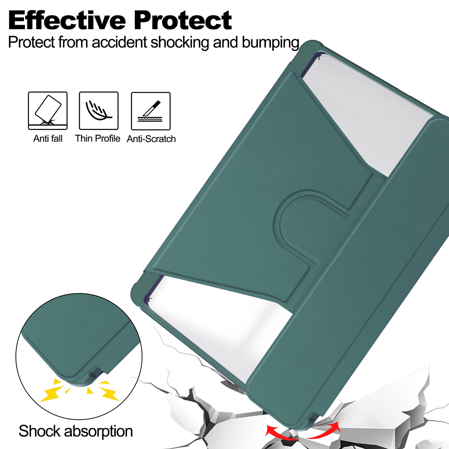 Allytechgroup iPad Air 11 M4 M3 M2 Case with Pencil Holder, Premium PU Leather Multi Angle Viewing Stand Anti-Scratch Auto Sleep Wake Tablet Case for Apple iPad Air 11 Inch 2026 2025 2024