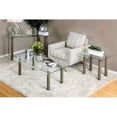 thumbnail image 3 of Bowery Hill Contemporary Metal Console Table in Champagne, 3 of 3
