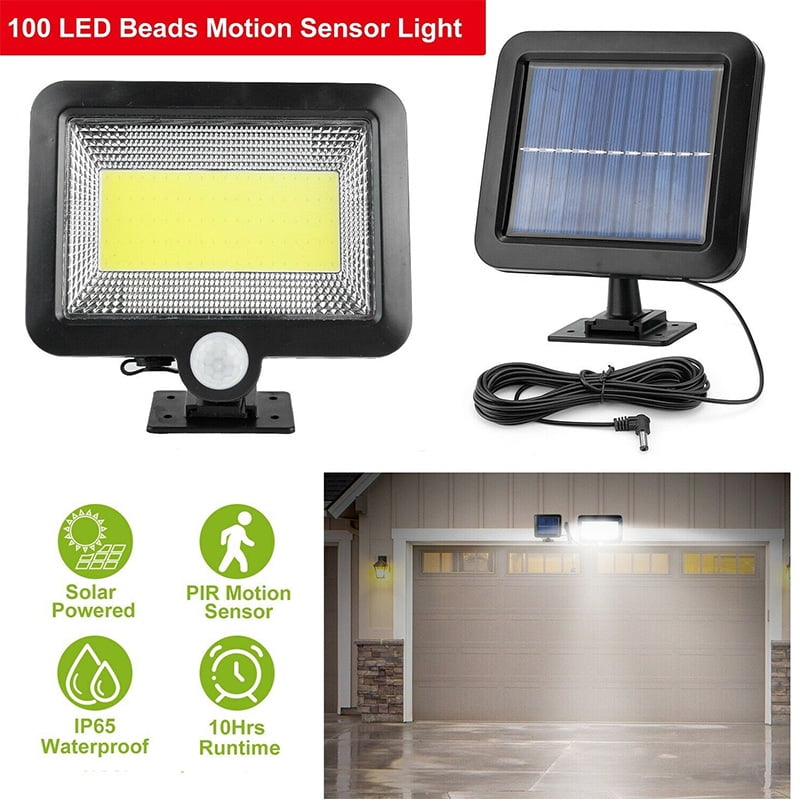 Details about   100 LED Waterproof Solar Power PIR Motion Sensor Wall Light Outdoor Garden Lamp 