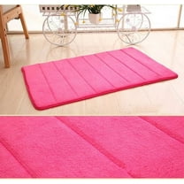NAMZI Luxury Bathroom Rug Mat, Extra Soft and Absorbent Microfiber Bath Rugs, Non-Slip Plush Shaggy Bath Carpet, Machine Wash Dry, Bath Mats for Bathroom Floor,Stripe - Rose