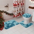 thumbnail image 5 of PONPRNGY 3 Pcs Bath Rugs Set, Bath Rug + Contour Mat + Toilet Seat Cover, Super Soft Microfiber Water Absorbent and Non-Slip Bathroom Rugs with Non-slip Backing, Machine Washable, 5 of 6