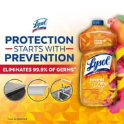Lysol All Purpose Cleaner, 2X Concentrated Multi-Surface Disinfectant Floor Cleaner for Mopping Solution, for Bathroom & Kitchen, Mango & Hibiscus, 48 fl oz