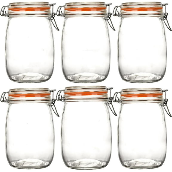 32 oz Wide Mouth Mason Jars with Airtight Lids – Large Glass Canning Jars for Pickling,Flour, Sugar, Pasta, Oats & Cereal Storage
