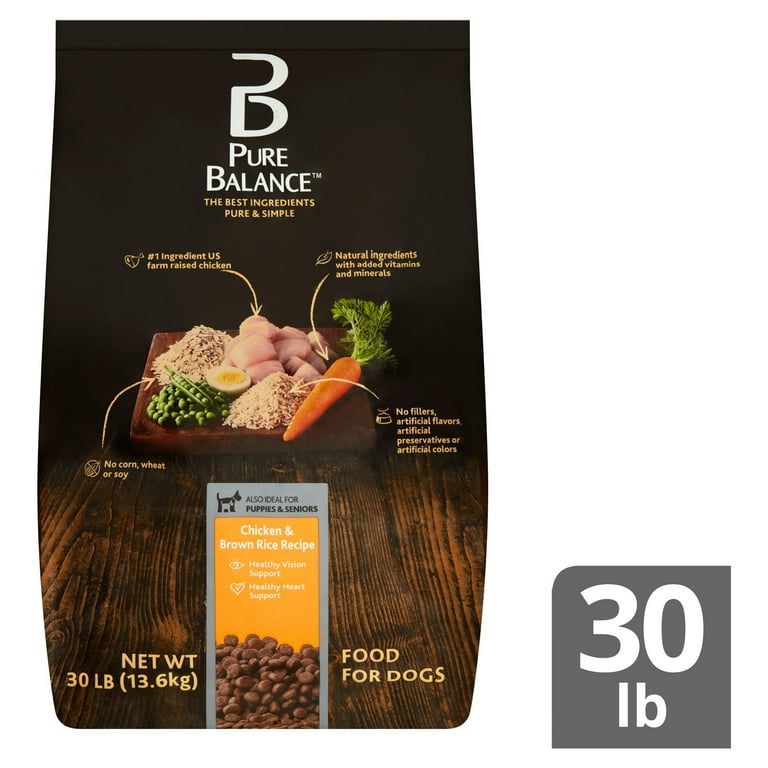 Pure Balance Chicken Brown Rice Recipe Dry Dog Food 30 lb Walmart