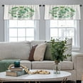 thumbnail image 5 of LALILO Kitchen Curtain Valance Teal Easter Watercolor Pastel Rod Pocket Window Curtain 52"x 18" Set of 2, 5 of 7