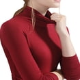 thumbnail image 4 of MesaSe Hauts de Base en Modal Chaud pour Femmes Coupe Ajustée Col Roulé Simulé Manches Longues Couche de Base Chemises Thermiques, 4 of 9