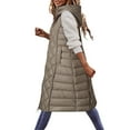 thumbnail image 5 of Vedolay Warm Winter Coats Winter Warm Loose Plush Zip Hooded Jacket Coat Khaki,3XL, 5 of 5