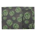 thumbnail image 2 of S4Sassy Gray Monstera Leaves Printed Dining Room Reversible Tablemats With Napkins set, 2 of 3