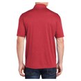 thumbnail image 2 of Yellow Rooster Men's Heather Contender Polyester Polo Scarlet Heather M, 2 of 8
