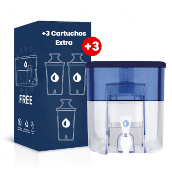Dispensador Purificador Pura Filtra Agua + 3 Repuestos Extra
