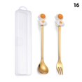 thumbnail image 5 of 2Pcs Cartoon Christmas Doll Spoons Fork With Storage Box Coffee Dessert Tool, 5 of 5