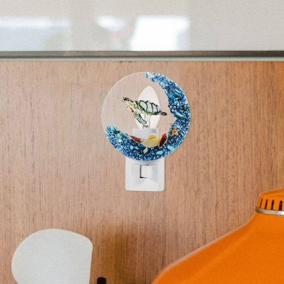 OUNONA Shell Night Light Turtle Night Light 9.50X7.00X3.00CM