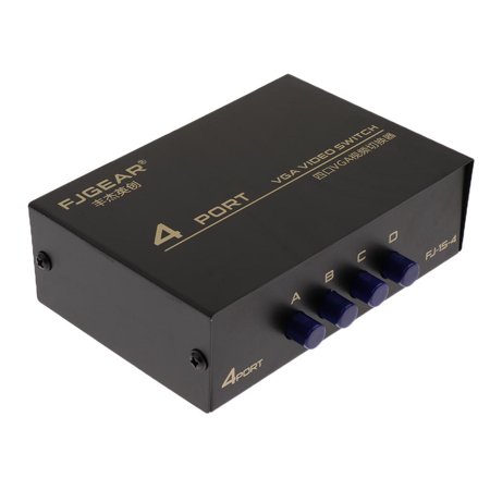 Out VGA Manual Button Sharing Selector Switch Switcher Box 1920*1440