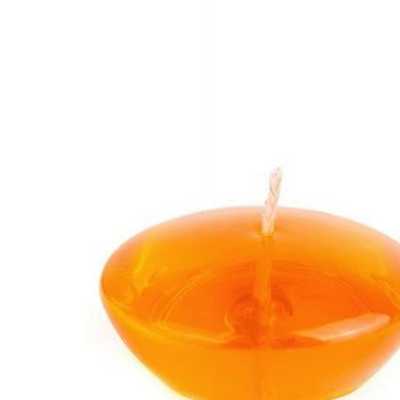 Jeco CFZ-105 3 in. Clear Gel Floating Candles, Orange - 6 Piece per Box