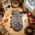 thumbnail image 5 of Cute Cat Shaped Plush Area Rug 15.75" x 23.62", Soft Polyester Non-Slip Decorative Floor Mat, Washable Novelty Pet-Themed Carpet for Bedroom Bathroom Entryway Home Decor, 5 of 6
