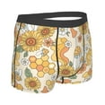 thumbnail image 3 of Balery Groovy Hippie Flower Mushrooms Men's Boxer Briefs, Soft and Breathable Cotton Underwear with nylon Waistband-Large, 3 of 9