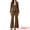 Brown, variant on Women's Dressy 2 Pieces Office Blazer and Pants Set XS Dark Gray