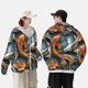 thumbnail image 4 of Balery Colorful Koi Fish Art Sudadera ligera de manga larga con capucha y protección solar UPF 50+ para hombre y mujer, ideal para pesca y running-Large, 4 of 7