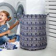thumbnail image 4 of Stylish Patterned Linen Laundry Hamper Large Open Top Breathable Fabric For Home Durable And Easy Design, 4 of 5